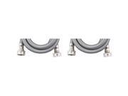 CERTIFIED APPLIANCE WM72SS2PK Braided Stainless Steel Washing Machine Hoses 2 pk 6ft