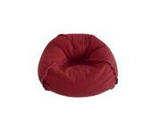 Large Canvas with Exposed Seams Bean Bag in Marsala