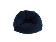 Large Canvas with Exposed Seams Bean Bag in Peakcock Blue