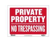 BAZIC 9 X 12 Private Property No Trespassing Sign