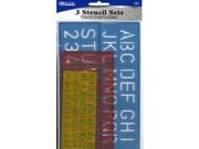 Bazic Products 342 144 BAZIC 10 17 27mm Size Lettering Stencil Sets 3 Pk Case of 144