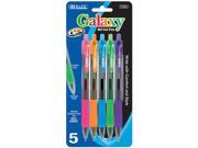 BAZIC Galaxy 5 Retractable Color Oil Gel Ink Pen