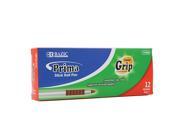 BAZIC Prima Red Stick Pen w Cushion Grip 12 Box