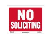 9 X 12 No Soliciting Sign