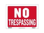 BAZIC 9 X 12 No Trespassing Sign