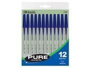 Bazic 1756 24 Pure Blue Stick Pen Pack of 24