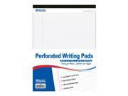BAZIC 50 Ct. 8.5 X 11.75 White Perforated Writing Pad