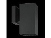 One Light Black Aluminum Outdoor Wall Sconce