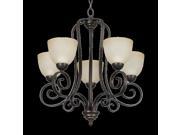 Provano Tique Five Light Sconce with Buttercup Glass