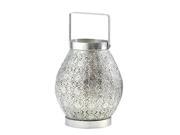 SILVER LACE DESIGN CANDLE LAMP