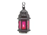 MULBERRY GLASS MOROCCAN STYLE LANTERN