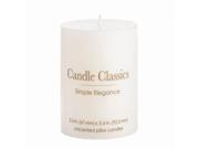UNSCENTED WHITE PILLAR CANDLE