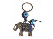 Elephant with Blue Evil Eye Protection Keychain