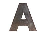 Metal Alphabet Wall Decor Letter A Galvanized Finish Bronze