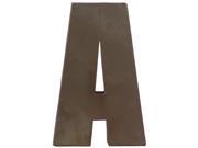 Metal Alphabet Wall Decor Letter A Coated Finish Espresso Brown