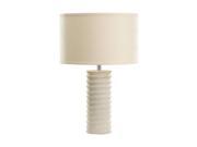 Mint Sand Stone Round Ribed Table Lamp