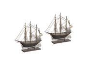 Set Of 2 Architectural Ship Statuary