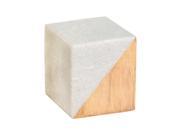 Small Marble and Wood Split Cube