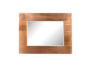 Copper Frame Mirror With Gold