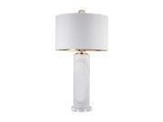 White Embossed Oval Lamp