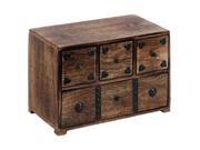 Wood Mtl Chest Box 11 Inches Width 8 Inches Height