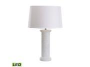 White Marble Rough Round LED Table Lamp