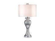 Silver Ribbed Tulip Table Lamp