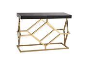 Black and Gold Deco Console Table