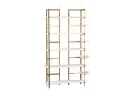 White and Gold Shelving Unit