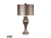 Copper Ribbed Tulip LED Table Lamp