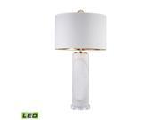 White Embossed Oval LED Lamp