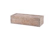 Whitewashed Carved Albasia Wood Box
