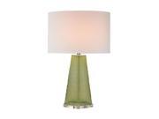 Green Skirted Glass Table Lamp