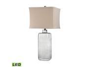 Hammered Grey Glass LED Lamp