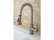 Kingston Brass GS8728DL Gourmetier Concord Single Handle Faucet with Pull Down Spout Satin Nickel