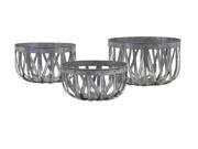 Arlene Galvanized Baskets Set of 3