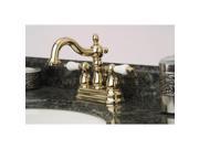 Kingston Brass KB1602PL Two Handle 4 in. Centerset Lavatory Faucet with Retail Pop up
