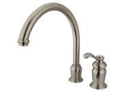 Kingston Brass Templeton Single Handle High Spout Kitchen Faucet without Brass Sprayer