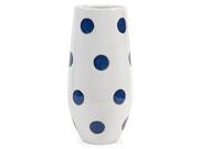 Essentials Marine Blue Polka Dot Vase