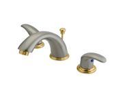 Kingston Brass KB6969LL Two Handle 8 in. to 16 in. Widespread Lavatory Faucet with Brass Pop up