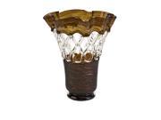 Aries Amber Web Glass Vase