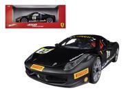 Ferrari 458 Challenge Matt Black 12 1 18 Diecast Car Model by Hotwheels
