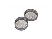 Myers Glass and Metal Trays Set of 2