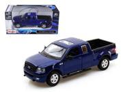 2004 Ford F 150 FX4 Pickup Truck Metallic Blue 1 31 Diecast Model by Maisto