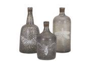 Folly Glass Bottles Set of 3