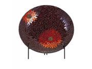 Autumn Flower Mosaic Charger and Stand
