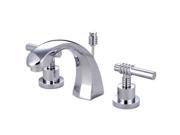 Kingston Brass KS4981ML Two Handle 8 in. to 16 in. Widespread Lavatory Faucet with Brass Pop up