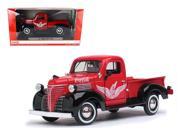 1941 Plymouth Pickup Truck Red Coca Cola 1 24 Diecast Car Model by Motorcity Classics