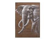 Nora Elephant Oil Painting on Wood