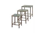 Glacier Mosaic Tables Set of 3